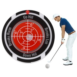 XXHUO Golf Green Reader, Golf Ball Markers Golf Markers For Putting Green 39mmx5mm Ball Marker Level Bubbles Golf Gadget Tool High Precision Aim Ball Marker Golf Accessories For Present Red