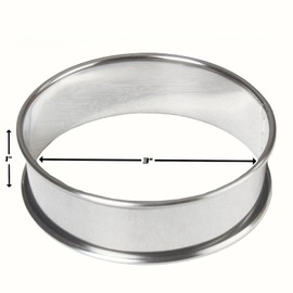 FISDEN 20 Pieces Nonstick English Muffin Rings, 3 Inch Stainless Steel Crumpet Rings, Double Rolled Tart Pastry Ring Mold for Baking, Cooking, Silver