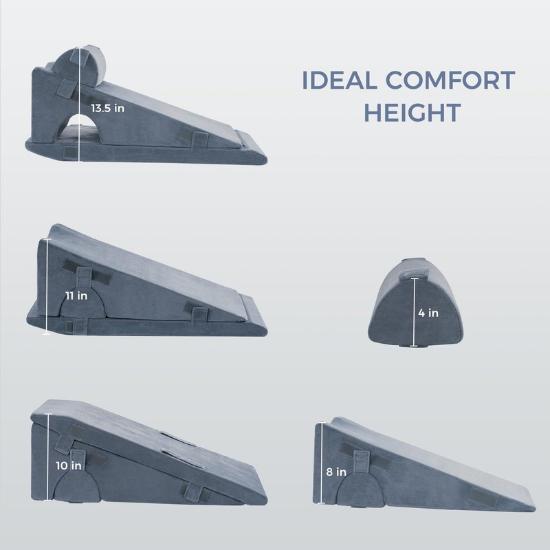 Ganondorf Adjustable Leg Elevation Pillow, Orthopedic Bed Wedge Set for
