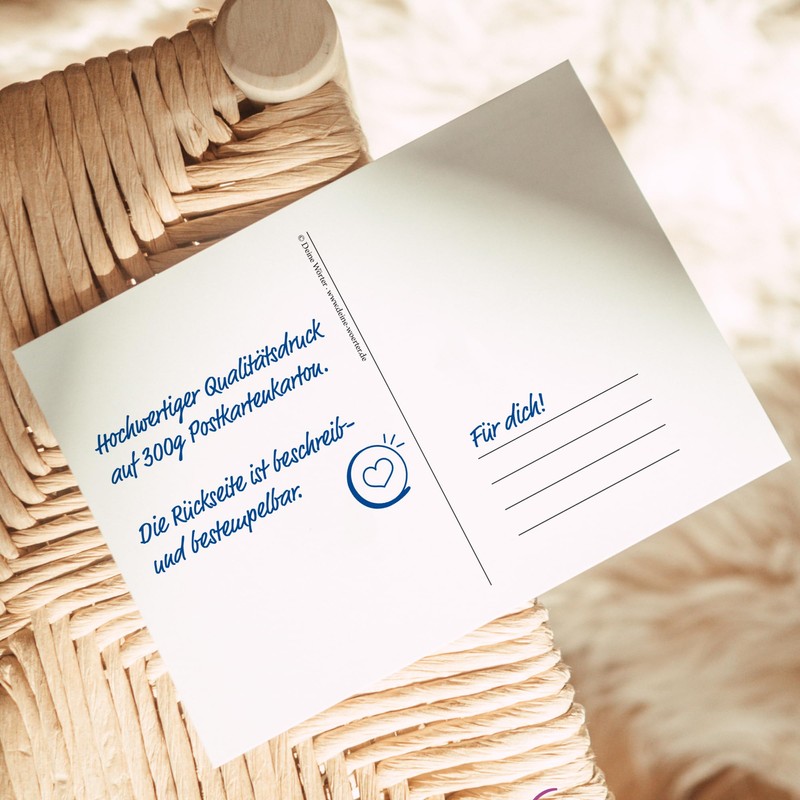 Deine Wörter Postcard Set - 5 Postcards with Autumn, Unique