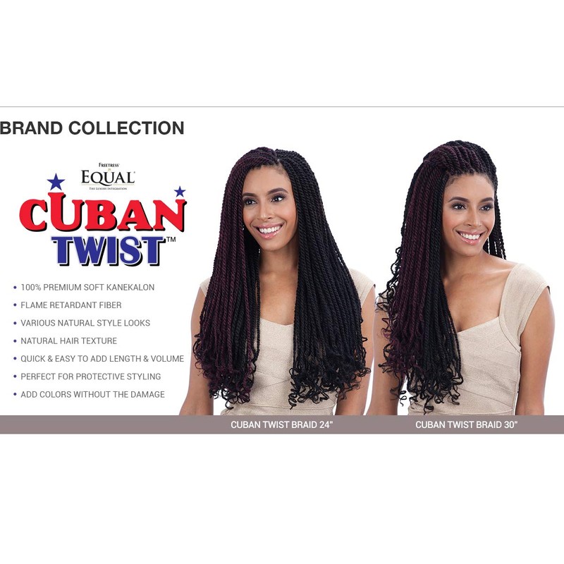 FreeTress Equal Braids Super Long Cuban Twist Braid 30" (5-pack,
