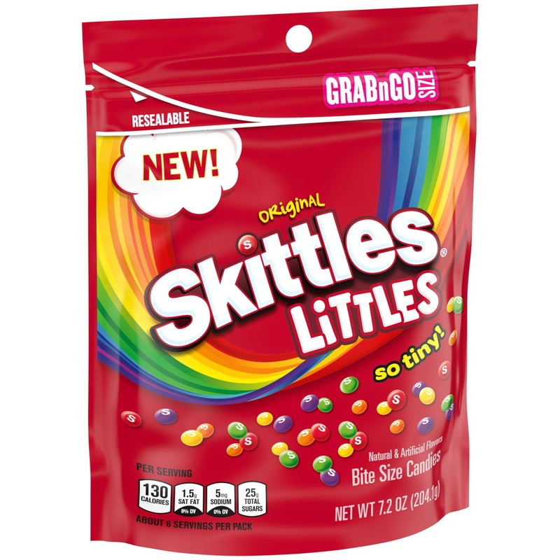 SkittlesLittles, 7.2 Ounce Bag (Pack of 2), Grab N Go