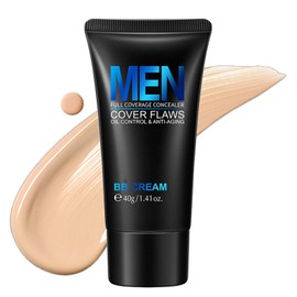 Men's BB Cream, Full Coverage Concealer, Oil Control and Anti-Ageing, 40g