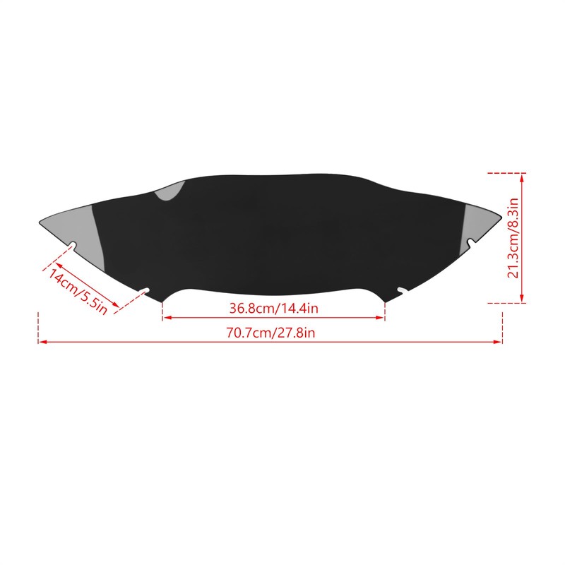 Motorcycle Windshield for Harley Touring Road Glide FLTR 2015-2022 (Black)