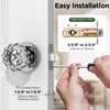 MAXECURITY 1 Pack Crystal Door Knob, Rosette Shaped Glass Door