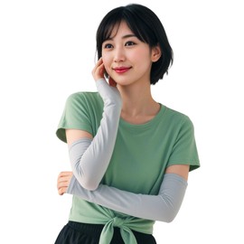 Novdom Women's Arm Cover, UV Protection, Sunburn, Arm Cover, Cooling, Antibacterial and Odor Resistant, Vaporization Cooling Effect at -5 °C, Keeps You Cool, UPF 50+, Sweat Absorbent, Quick Drying, UV