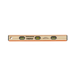 Swanson Tool Co SVML240 24 inch Savage Laminated Wood Masonry I-Beam Level with 3 Bubble Vials for 0°/90°/45° Measurements