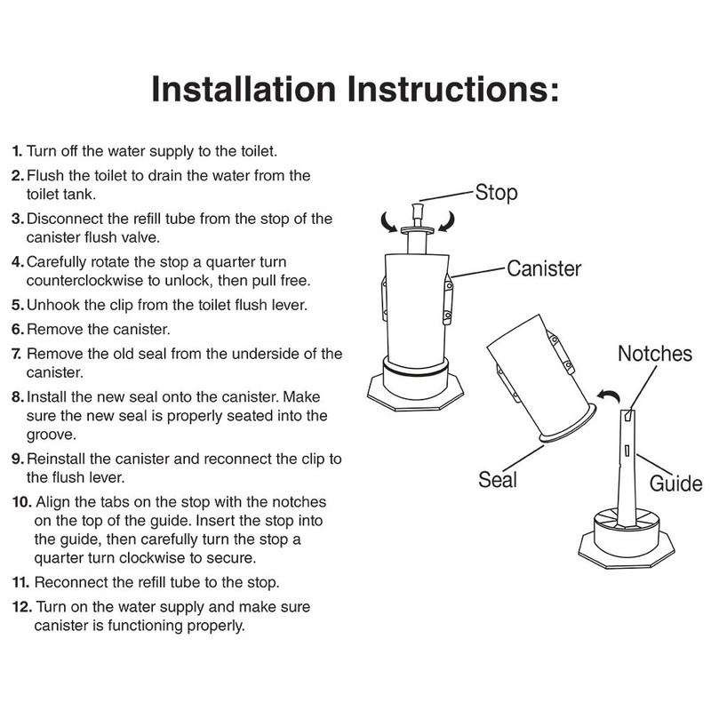 PlumbCraft Red Toilet Flush Valve Seal Replacement for Kohler Class