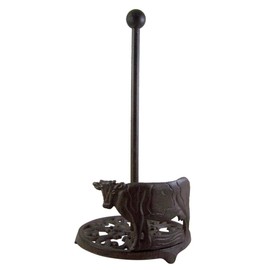 Cast Iron Cow Paper Towel Holder 13 Inch