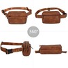 Fanny Packs for Women, Leather Vegan Belt Bag Crossbody Waist