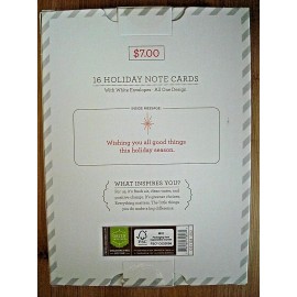 Green Inspired Present Holiday Cards, Green Inspired, Box Set, 16 Cards, FSC, Recycled