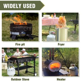 BESTFIRE Propane Regulator,4 Feet High Pressure 0-20 PSI Gas Burner Adjustable Hose,Suitable for propane tanks