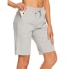 EZRUN Bermudas para mujer con bolsillos, Pantalones para correr., gris,
