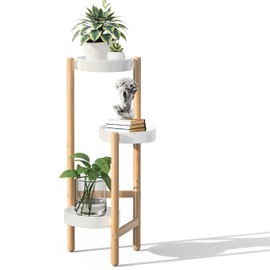 Wisuce Corner Plant Stand Indoor, 3 Tier Tall Bamboo Plant Stand Holder & Plant Shelf Display Rack for Indoor Home Decor (3 Tier Stand)