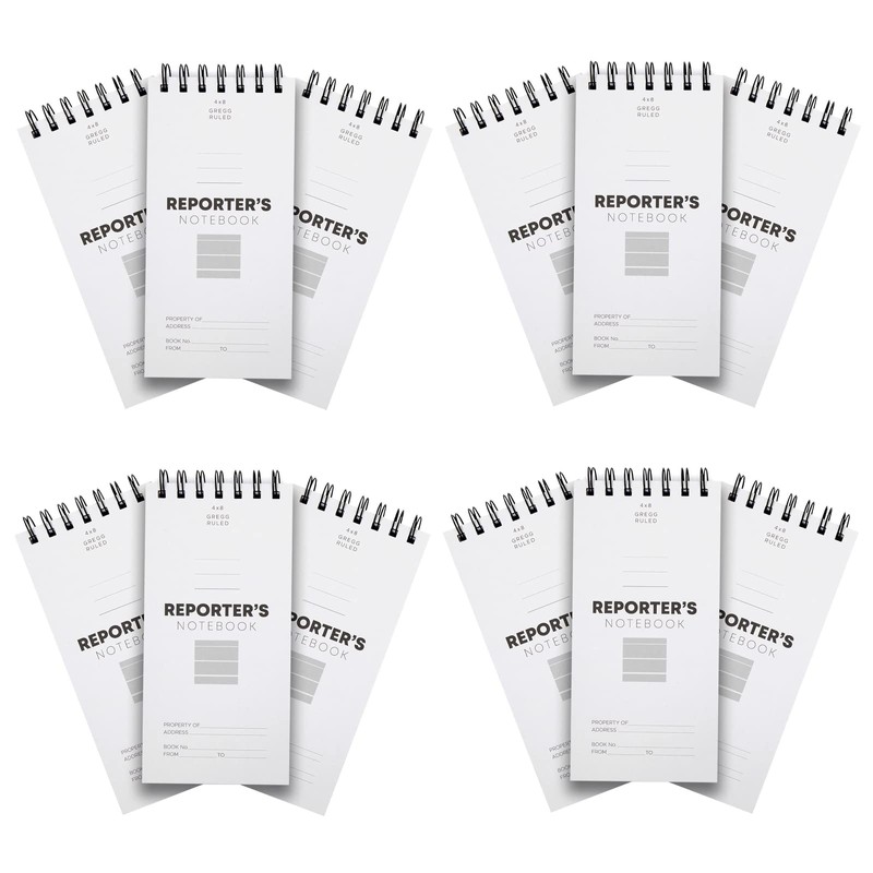 Juvale Reporters Notebook Pack - Top-Bound Notebook & Steno Pad