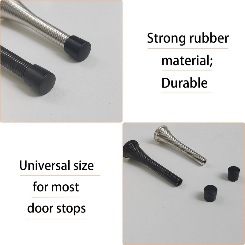 20 PCS Door Stop Caps, Door Stopper Tips Caps, 0.39