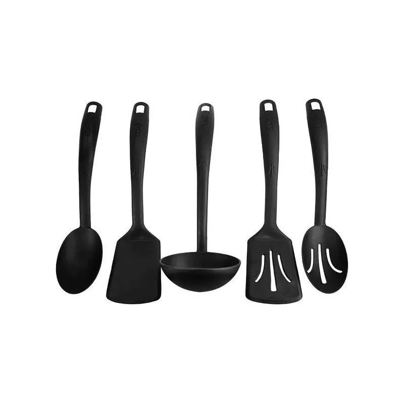 Set De Utensilios 5 Pz Nylon Negro Ekco 46323
