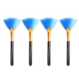 PZRT 4PCS Super Soft Cleaning Fan Brush Fibre Blue 12.5cm Cleaning Computer Keyboard Dust Lens Mobile Phone Razor Cleaning Brush Display Electronics Crevice Cleaning