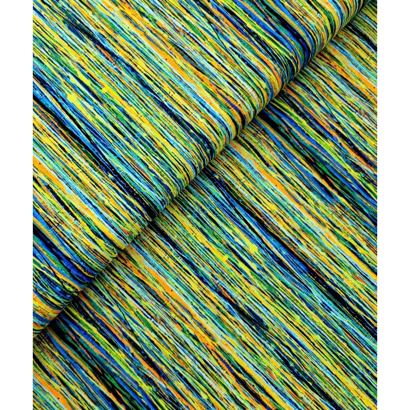 Timeless Treasures Sunflower Symphony Multicolor String Stripes Cotton Fabric by
