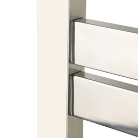 WarmlyYours Radiant Electric Heated Towel Warmer Rack, Hardwired, Integrated On/Off Switch with Light, Stainless Steel, Polished