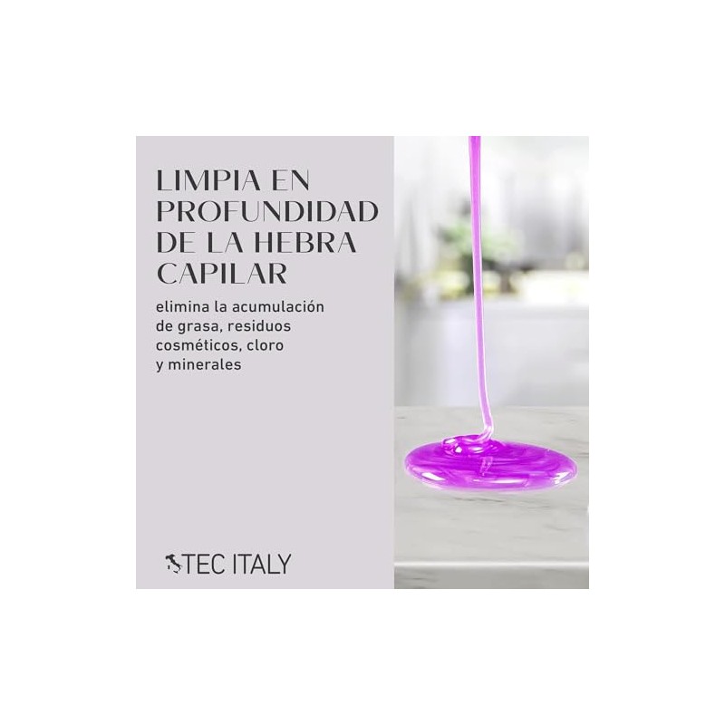 TEC ITALY Profondo Shampoo Cuidado y Limpieza Profunda del Cabello