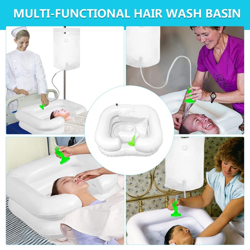 TZEKING Hair Wash Basin for Bedridden People with Shower Head
