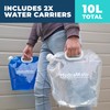 Water Carrier Camping Bottle Collapsible. 2 x 5L BPA FREE