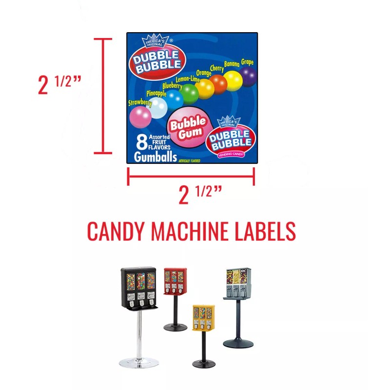 Unbranded (16) CANDY VENDING MACHINE STICKERS LABELS - MEGA VARIETY