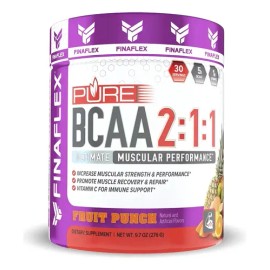 Aminoacidos Finaflex Pure Bcaa 211 Con Vitamina C  30 Sr Sabor Ponche de frutas                                                                       