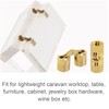 HOJLKLD 6Pcs 8 mm Hidden Brass Barrel Hinges, 180 Degree