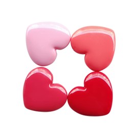 Baluue 4pcs Lipstick Case Empty Makeup Containers Tubes Cute Mini Lipsticks Travel Cosmetic Containers Lip Chap Eyeshadow Container Heart Shaped Lipstick Travel Containers for Creams