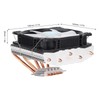 CPU Cooler Fast Heat Dissipation Pure Copper Five Heat Pipe