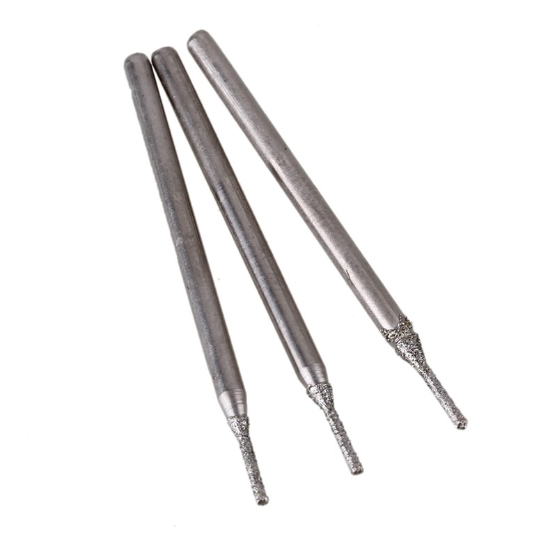 BQLZR 1mm Silver Gemstones Diamond Burrs Engraving Drill Bits Jewelry