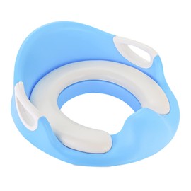 Children's Toilet Seat with Soft Cushion and Splash Guard, Potty Trainer for Boys and Girls, Toilet Trainer for Children 1-8 Years, Blue