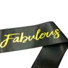 NAUXIUDSJS 40 Fabulous Sash, 40th Birthday Sash, Black Satin Sash