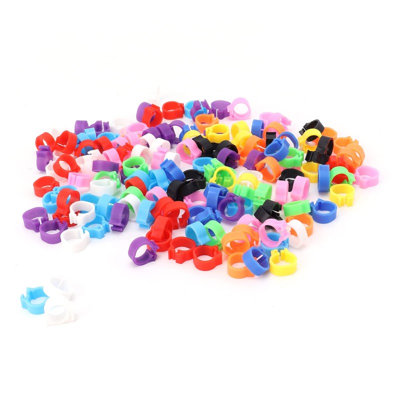 200PCS Pigeons Leg Rings Lightweight Compact Foot Bands Colorful Chicken