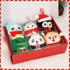 3.15’’ Mini Plush Christmas Tree Ornament, 6 Pack Cute Plushies