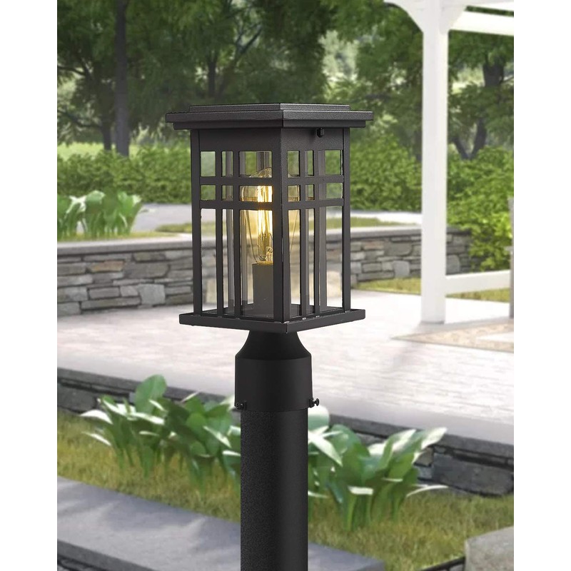 zeyu Exterior Post Light, Outdoor Pole Lantern Pillar Light Fixture