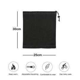 Pack of 2 Tube Scarf, Fleece Multifunctional Scarf, Neck Warmer Fleece Neck Warmer with Drawstring, Winter Windproof Bandanas, Elastic Motorcycle Neckerchief, Men, Loop Scarf Women for Outdoor Skiing
