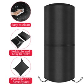 SIRUITON Weather Cover for Enders Polo 2.0 Patio Heater, Tear-Resistant, Heavy Duty, 420D Oxford Fabric, Waterproof, Windproof, UV Resistant, Outdoor Punch Bag Cover (Black, 42 x 42 x 94