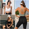 Sykooria Sports Bra Packs for Women Cross Back Padded Sport