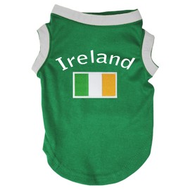 Petitebelle Ireland & Flag Puppy Dog Shirt (Green, Large)
