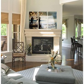 Renditions Gallery-Canvas Prints Wall Art-Twilight Romance-Gallery Wrapped-Cityscape-Modern-Home Décor-Ready to Hang-3 Pieces-Each Canvas 12in.Wx24in.Hx1.5in.D-Total Size-36in.Wx24in.Hx1.5in.D