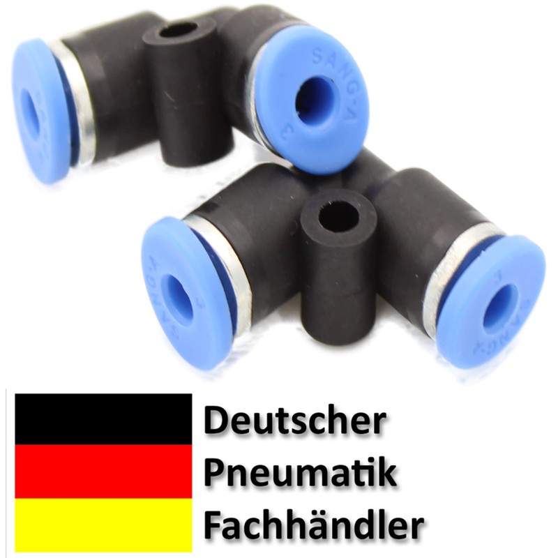 3 mm IQS Pneumatic Connector 90° Hose Connector Compressed Air