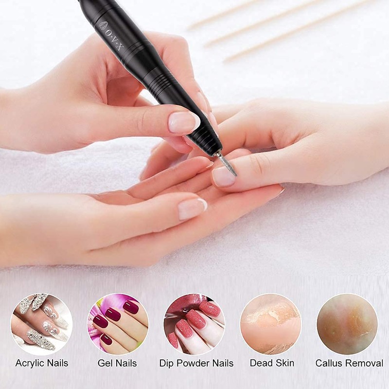 Portable Electric Nail Drill Machine，Compact 20000 RPM USB Manicure Pedicure