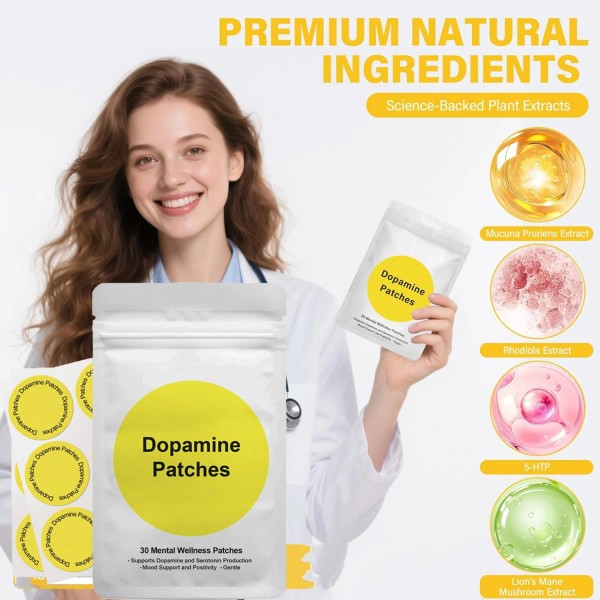 Unbranded 30PC Patches Dopamine Patches Mood Support and Positivity Mental