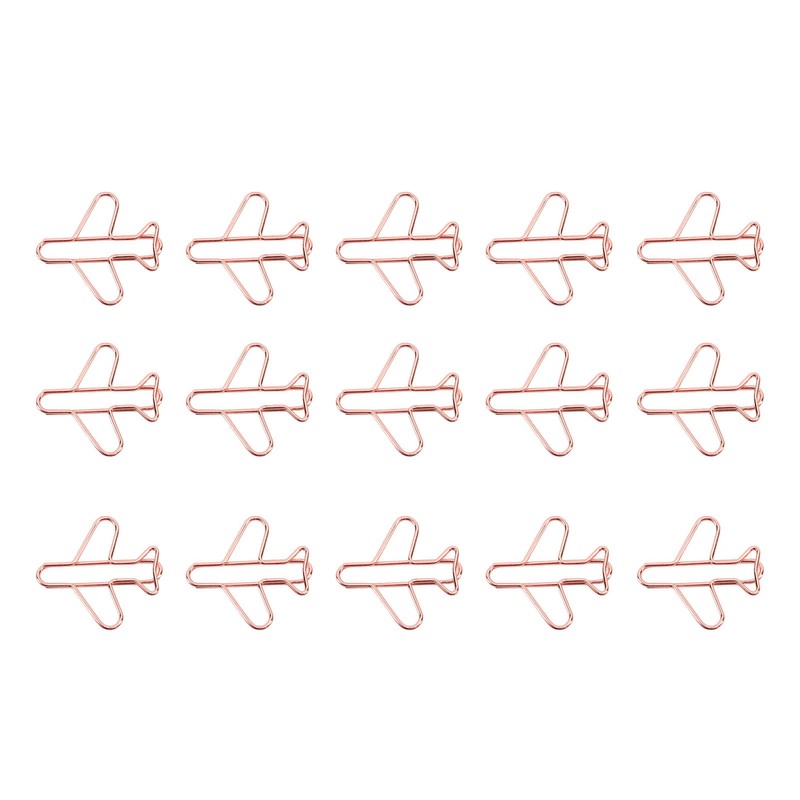 100Pcs Airplane Shaped Paper Clips Metal Lightweight Multipurpose Cute Shaped