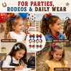 Danyarts 6 Pack Cowboy Hair Bows for Girls, Western Cowgirl