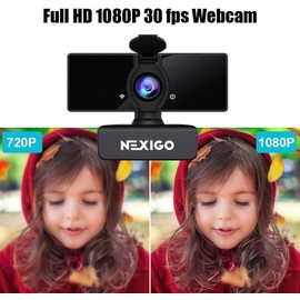 NexiGo N660 1080P Business Webcam with Dual Microphone & Privacy Cover, USB FHD Web Computer Camera, Plug and Play, for Zoom/Skype/Teams Online Teaching, Laptop MAC PC Desktop (Renewed)