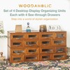Set of 4 Store and Display Wooden Desktop Organizing Cabinets